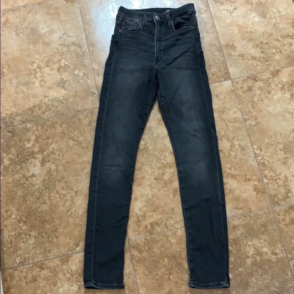 H&M black gray high waist skinny jeans 26/30 0